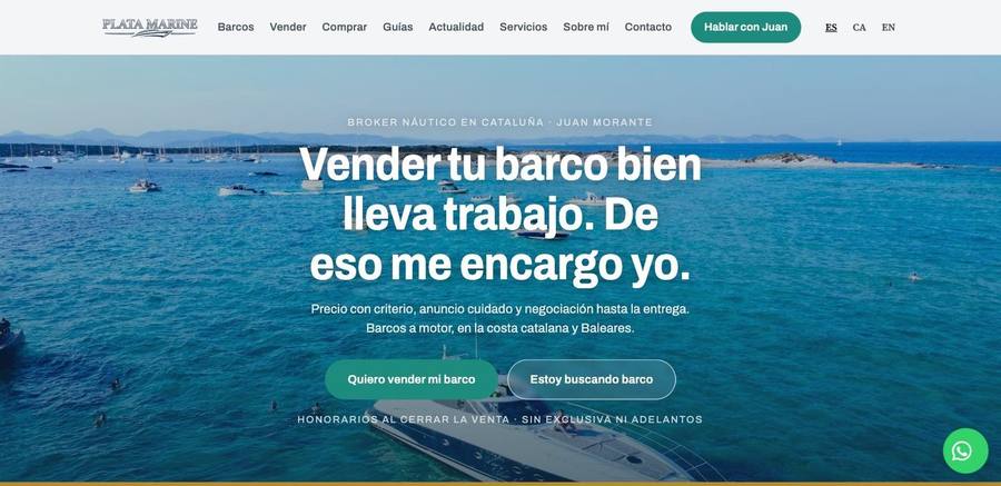 Captura de la web de Plata Marine